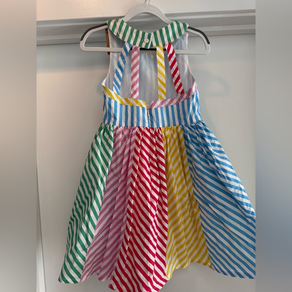 Mini Boden Harlow Stripe Strappy Cotton Sundress Size 7-8